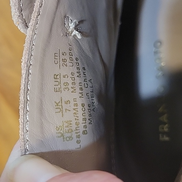 Franco Sarto 9.5 tan leather wedge booties - Picture 7 of 8